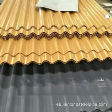 Techo de techo corrugado de acero con recubrimiento de zinc techo de metal